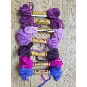 Paternayan Yarn Persian 100% Virgin Wool Yarn Lot New Needlepoint Purples 8yds